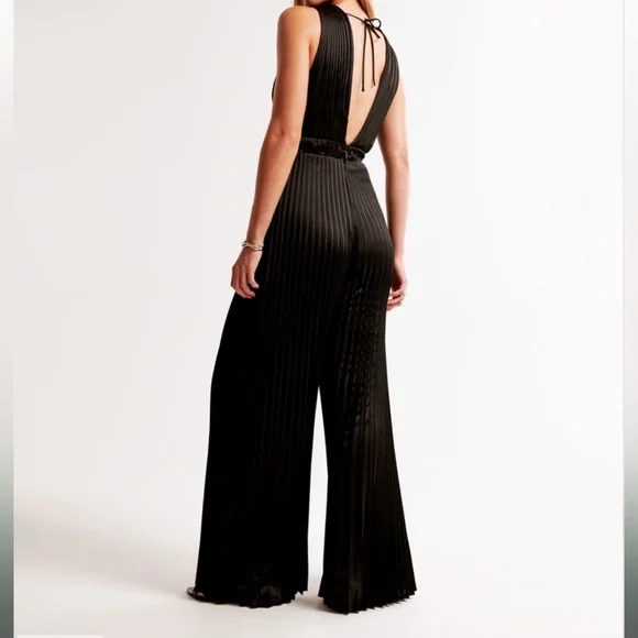 🔥 The A&F Giselle Pleated Jumpsuit Sz small New with tag - Picture 6 of 7